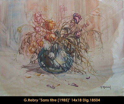 18504 - Sans titre/Nature morte - GASTON REBRY - 14x18