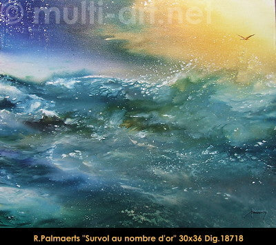 18718 - Roland Palmaerts - Survol au nombre d'or - 30x36