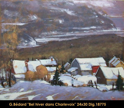 18775 - Bel hiver dans Charlevoix - GILLES BÉDARD - 24x30