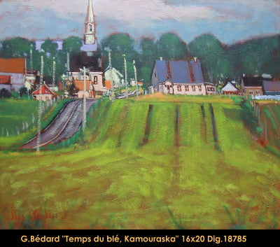 18785 - Gilles Bedard - Temps de blé. Kamouraska - 16x20