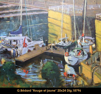 18796 - Gilles Bedard - Rouge et jaune - 20x24