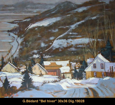 19028 - Bel hiver - GILLES BÉDARD - 30x36