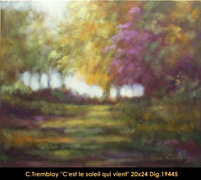 19445 - Claude Tremblay - C'est le soleil qui vient - 20x24