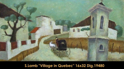 19480 - Steven Lamb - Village in Quebec - 16x32