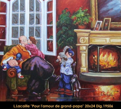 19506 - LACAILLE Lise -  Pour l'amour de Grand Papa - 20 x 24