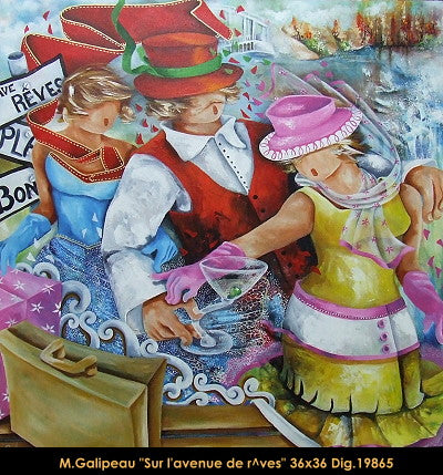 19865 - Marc Galipeau - Sur l'avenue de rêves - 36x36