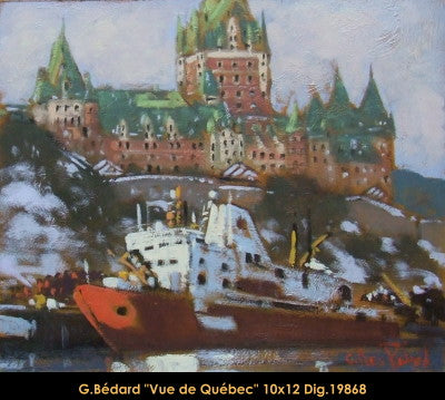 19868 - Gilles Bedard - Vue de Québec - 10x12