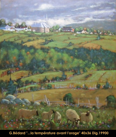 19900 - Gilles Bedard - Sentir la température avant l'orage - 36x40