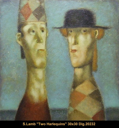 20232 - Steven Lamb - Two Harlequins - 30x30