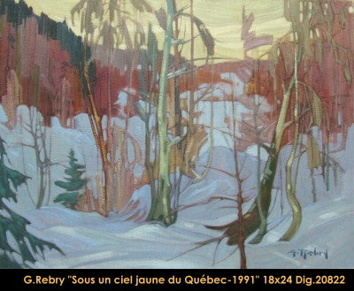 20822 - Sous un ciel jaune du Québec - GASTON REBRY - 18x24
