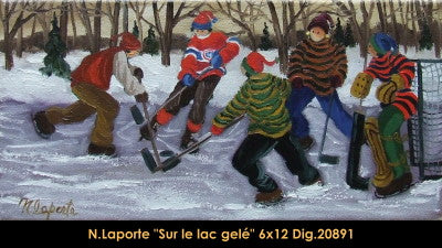 20891 - Nicole Laporte - Sur le lac gelé - 6x12
