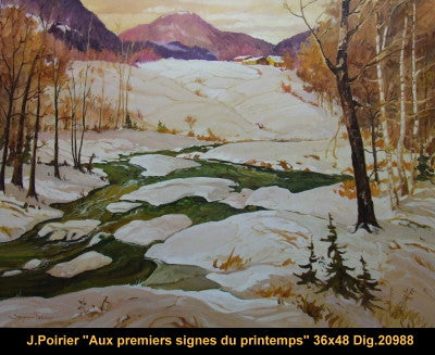 20988 - Jacques Poirier - Aux premiers signes du printemps - 36x48