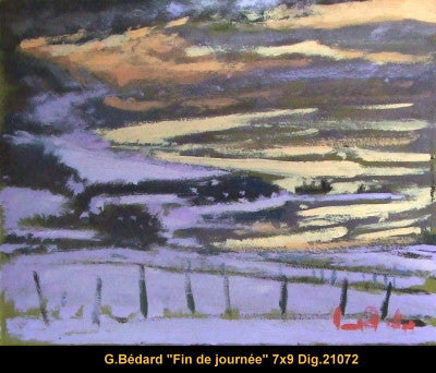 21072 - Gilles Bedard - Fin de journée - 7x9