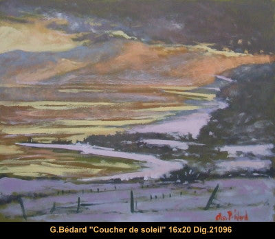 21096 - Gilles Bedard - Coucher de soleil - 16x20