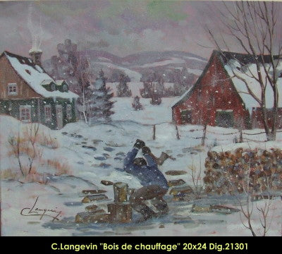 21301 - Claude Langevin - Bois de chauffage - 20x24