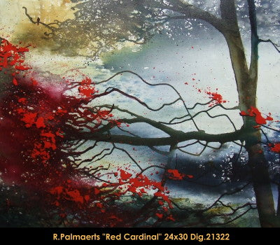 21322 - Roland Palmaerts - Red Cardinal - 24x30