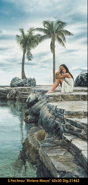 21462 - Sarah Fecteau - Riviera Maya (hyper réaliste) - 60x30