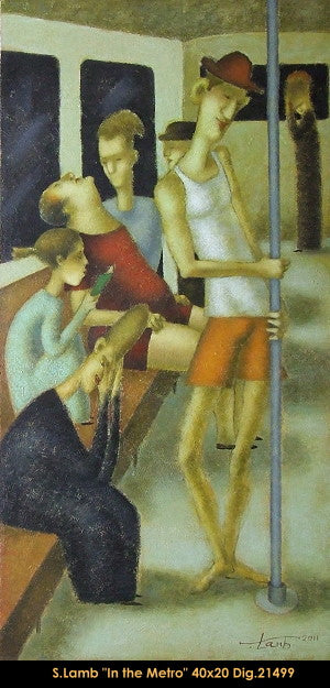 21499 - Steven Lamb - In the Metro - 40x20