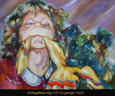2173 - Le partage - DANIELLE DAUPHINAIS - 14x18