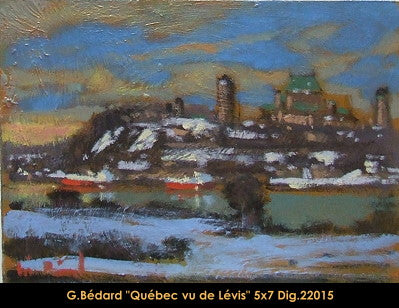 22015 - Gilles Bedard - Québec vu de Lévis - 5x7