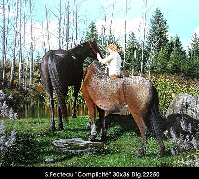 22250 - Sarah Fecteau - Complicité (hyper réaliste) - 30x36