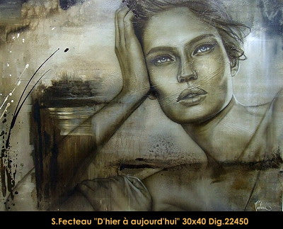 22450 - Sarah Fecteau - D'hier à aujourd'hui (sépia) - 30x40