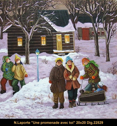 22529 - Une promenade avec toi - 20x20