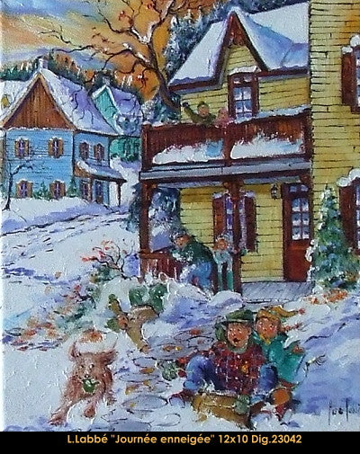 23042 - Lise Labbe - Journée enneigée - 12x10