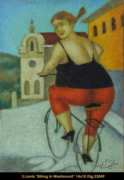 23049 - Steven Lamb - Biking in Westmount - 14x10