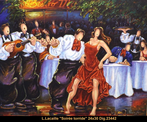 23442 - LACAILLE Lise - Soirée torride!! - 24x30