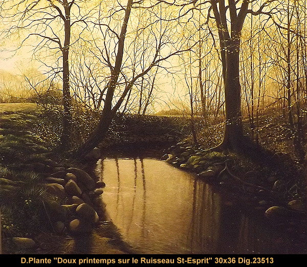 23513 - Daniel Plante - Doux printemps sur le ruisseau St-Esprit - 30x36
