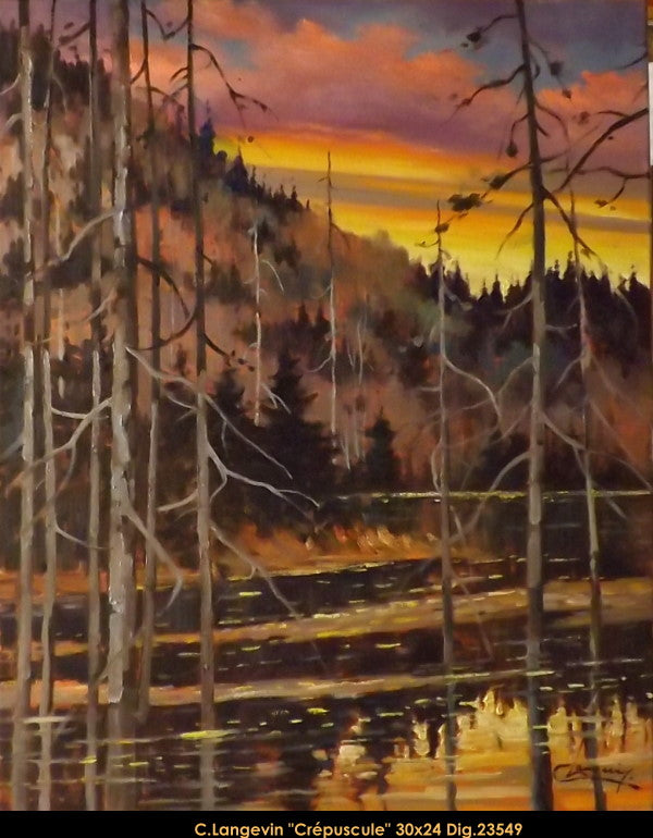 23549 - Claude Langevin - Crépuscule - 30x24