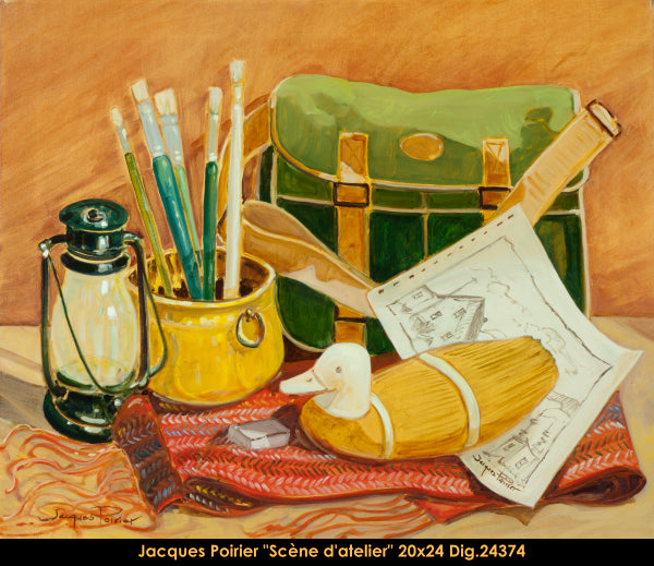 24374 -  Scène d'atelier - JACQUES POIRIER - 20x24