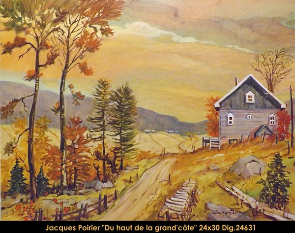 24631 - Jacques Poirier - Du haut de la grande côte - 24x30