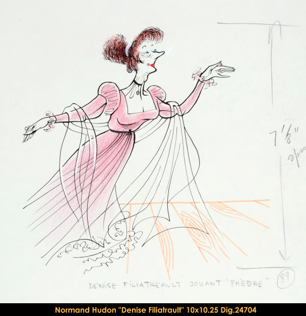 24704 - SÉRIE CÉLÉBRITÉS - NORMAND HUDON (DENISE FILIATRAULT) -DESSIN -