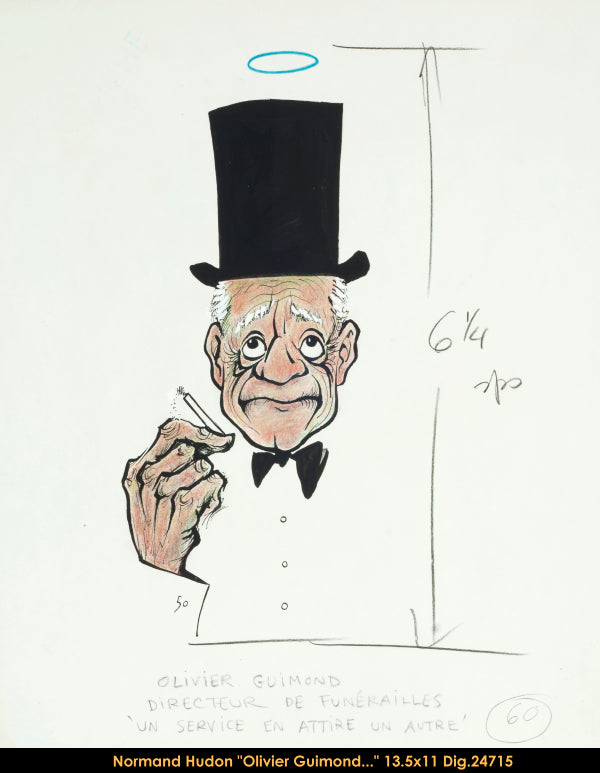 24715 - SÉRIE CÉLÉBRITÉS - NORMAND HUDON (OLIVIER GUIMOND) -DESSIN -