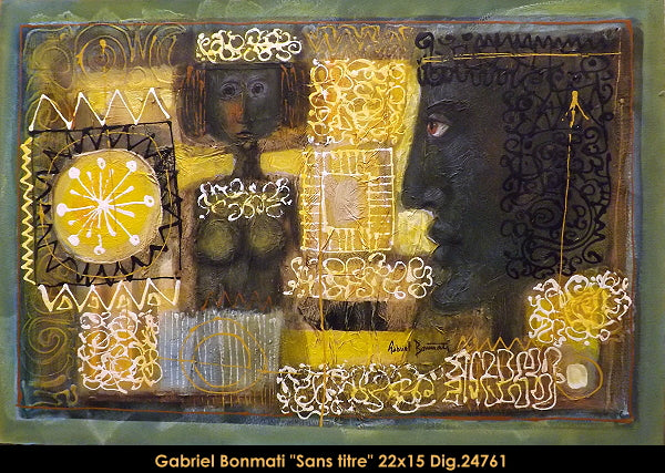 24761 - Sans titre (Oeuvre sur papier encadré) - GABRIEL BONMATI - 15x22