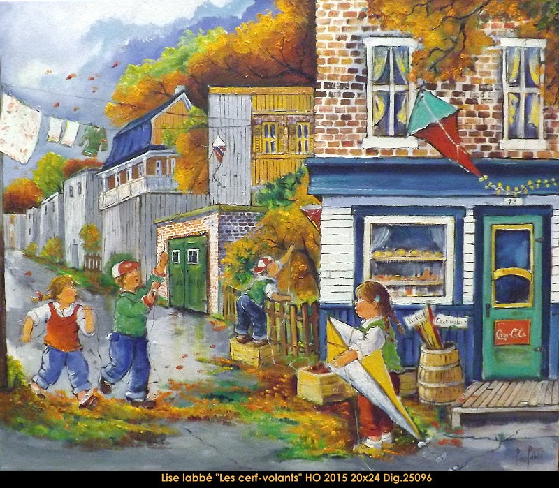 25096 - Lise Labbe - Les cerfs-volants - 20x24