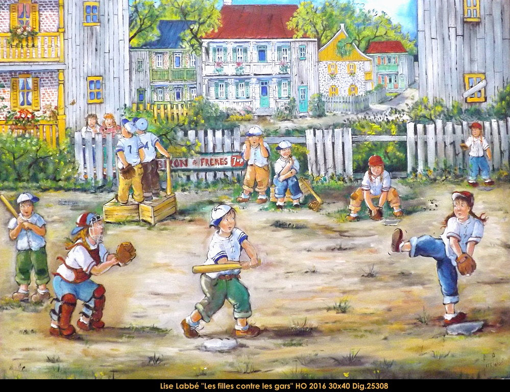 25308 - Lise Labbe - Girls against boys - les filles vs les gars - 30x40 CG