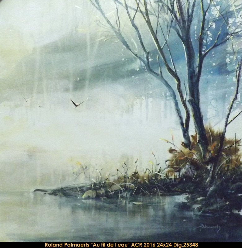 25348 - Roland Palmaerts - Au fil de l'eau - 24x24