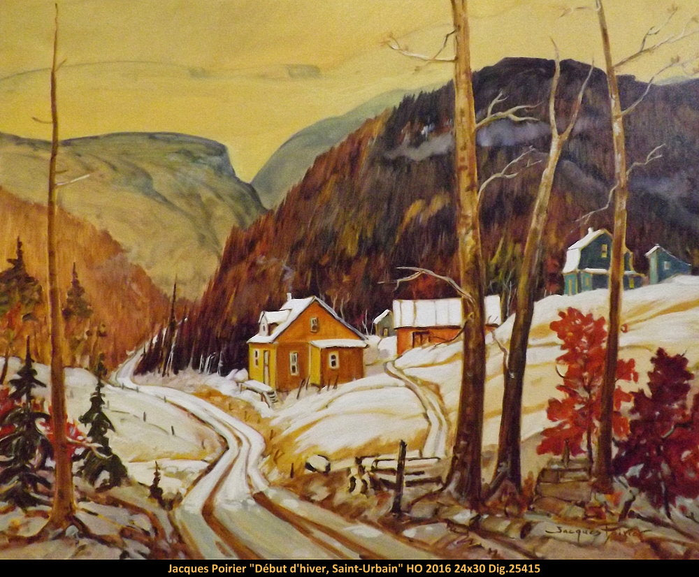 25415 - Jacques Poirier - Debut d'hiver, Saint-Urbain - 24x30