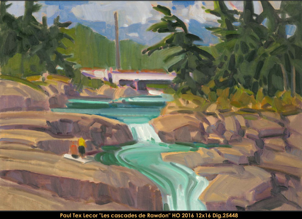 25448 - Paul TEX Lecor - Les cascades Rawdon (paysage) - 12x16