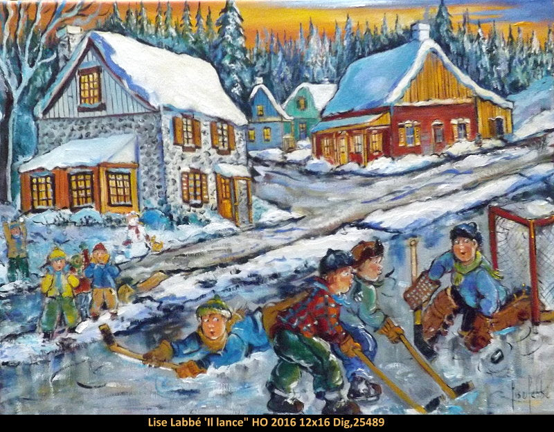 25489 - Lise Labbe - Il lance - 12x16