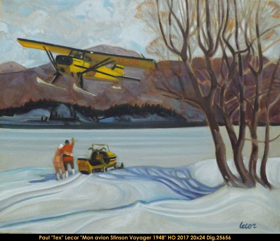 25656 - Paul TEX Lecor - Mon avion, Stinson Voyageur - 20x24