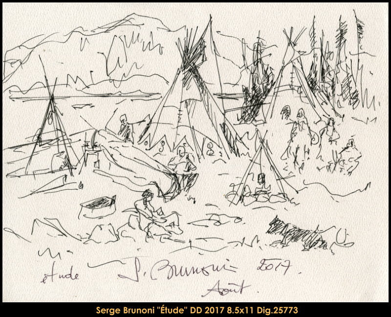 25773 - Serge Brunoni - Étude (Montréal 375e) - DESSIN - 8.5x11