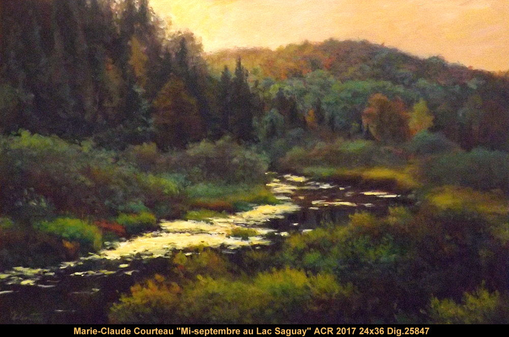 25847 - Marie-Claude Courteau - Mi-septembre au Lac Saguenay  - 24x36