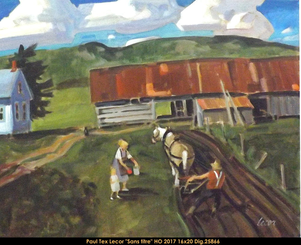 25866 - Paul TEX Lecor - scène de ferme - 16x20