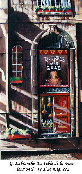 272 - Gilles Labranche - La table de la reine, Vieux Montreal - 12x24