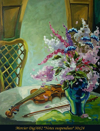 3882 - Elaine Mercier - Notes suspendues - 30x24
