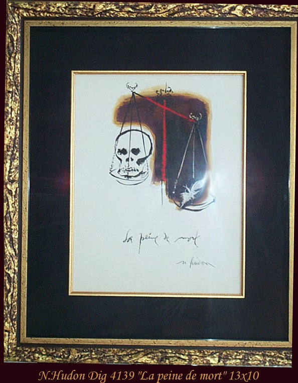 4139 - SÉRIE COMMENTAIRES SOCIAUX - NORMAND HUDON (PEINE DE MORT) -DESSIN -